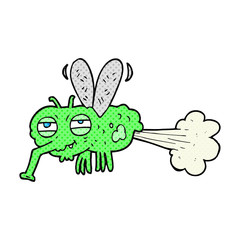 cartoon gross farting fly