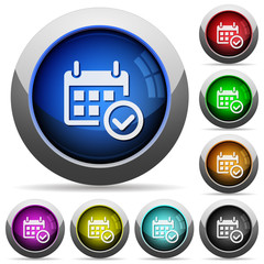 Calendar check button set