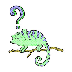 cartoon curious chameleon