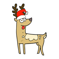 cartoon crazy reindeer
