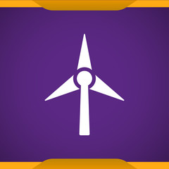 Wind turbine icon for web and mobile