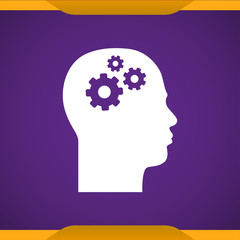 Gear in head icon