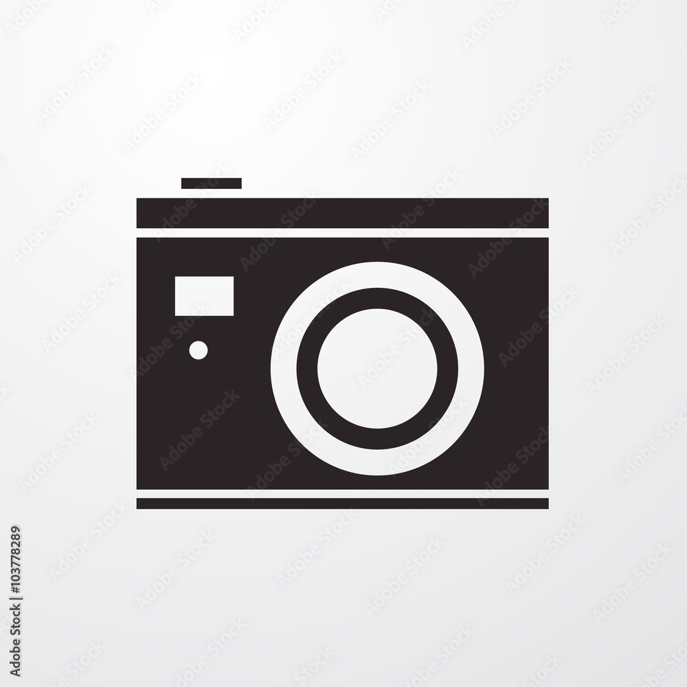 Poster photo camera icon