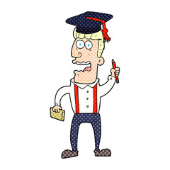 cartoon stressed student