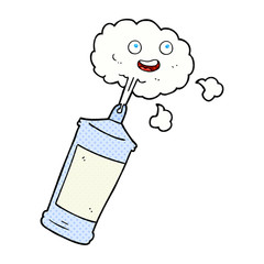 cartoon spraying whipped cream