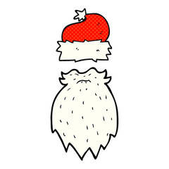cartoon santa hat and beard