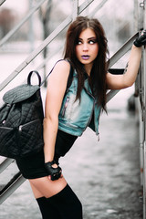 unny crazy glamor stylish sexy smiling beautiful young woman mod