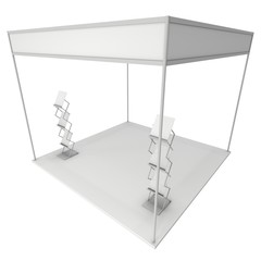 Trade Show Booth White and Blank
