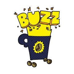 cartoon crazy powerful coffee