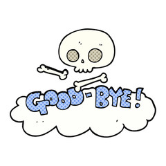cartoon good-bye symbol