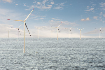 Windpark Offshore Anlage zur Energie Produktion