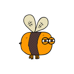cartoon angry bee