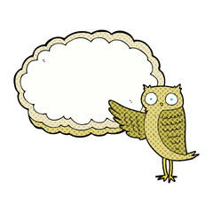 cartoon owl pointing