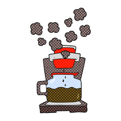 cartoon coffee maker
