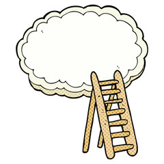 cartoon ladder to heaven