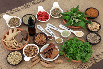 Fototapeta na wymiar Herbs for Mens Health