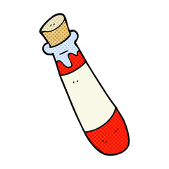 cartoon vial of blood