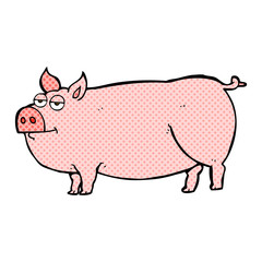 cartoon huge pig