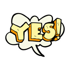 cartoon yes design element