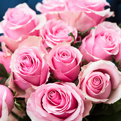 Bouquet of beautiful pink roses