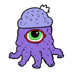 cartoon alien wearing hat