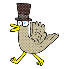 cartoon duck in top hat