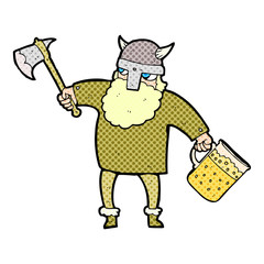 cartoon drunk viking