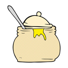 cartoon mustard pot