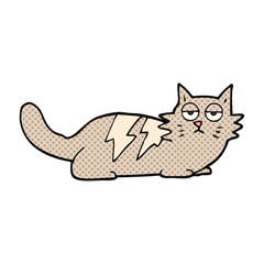 comic book style cartoon cat