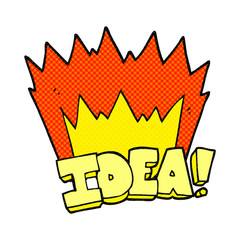 comic book style cartoon idea symbol