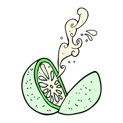 comic book style cartoon melon