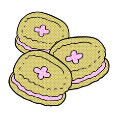 comic book style cartoon biscuits