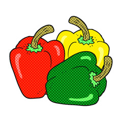 comic book style cartoon peppers