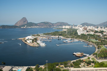 Fototapeta na wymiar Aerial view over Rio de Janeiro