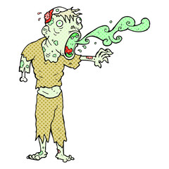 comic book style cartoon gross zombie