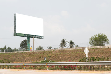 blank billboard near the road