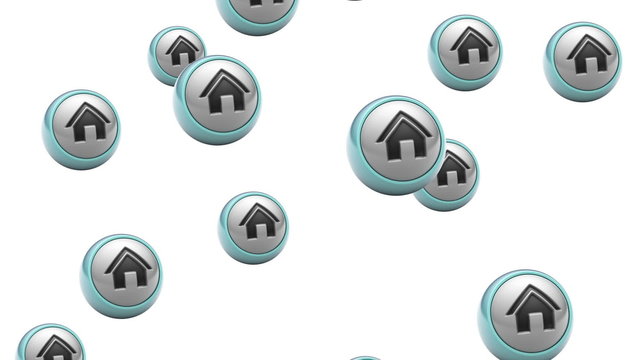 Falling homepage icons. Looping. Alpha channel is included.
