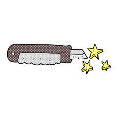 comic book style cartoon knife
