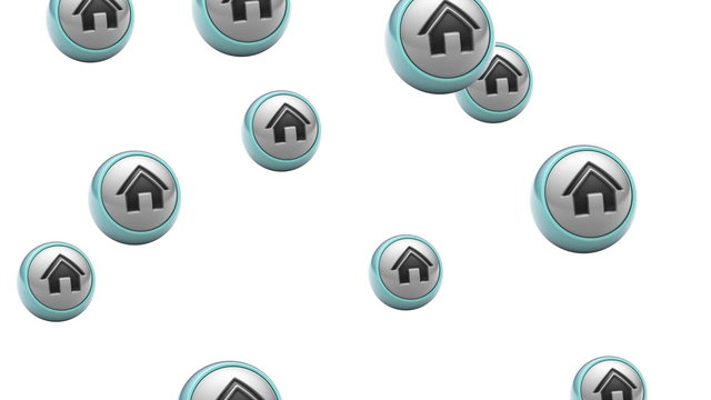 Falling homepage icons. Looping. Alpha channel is included.