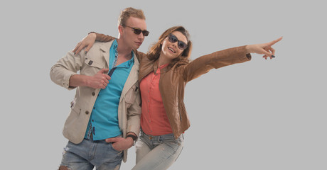 Cheerful couple enjoying a warm day