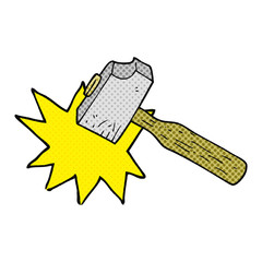 comic book style cartoon mallet