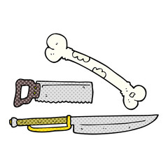 comic book style cartoon knife