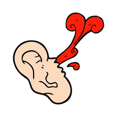 comic book style cartoon severed ear