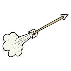 cartoon flying arrow
