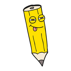 sly cartoon pencil