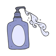 cartoon hand soap squirting