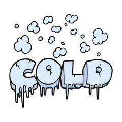 cartoon cold text symbol