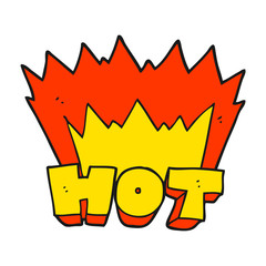 cartoon word hot