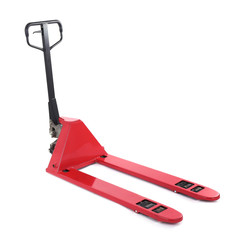 Hand pallet truck, isolated on white