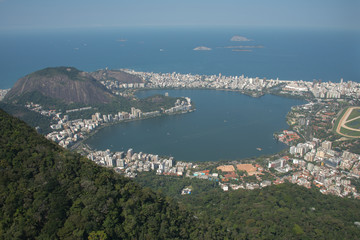 Fototapeta premium Aerial view over Rio de Janeiro
